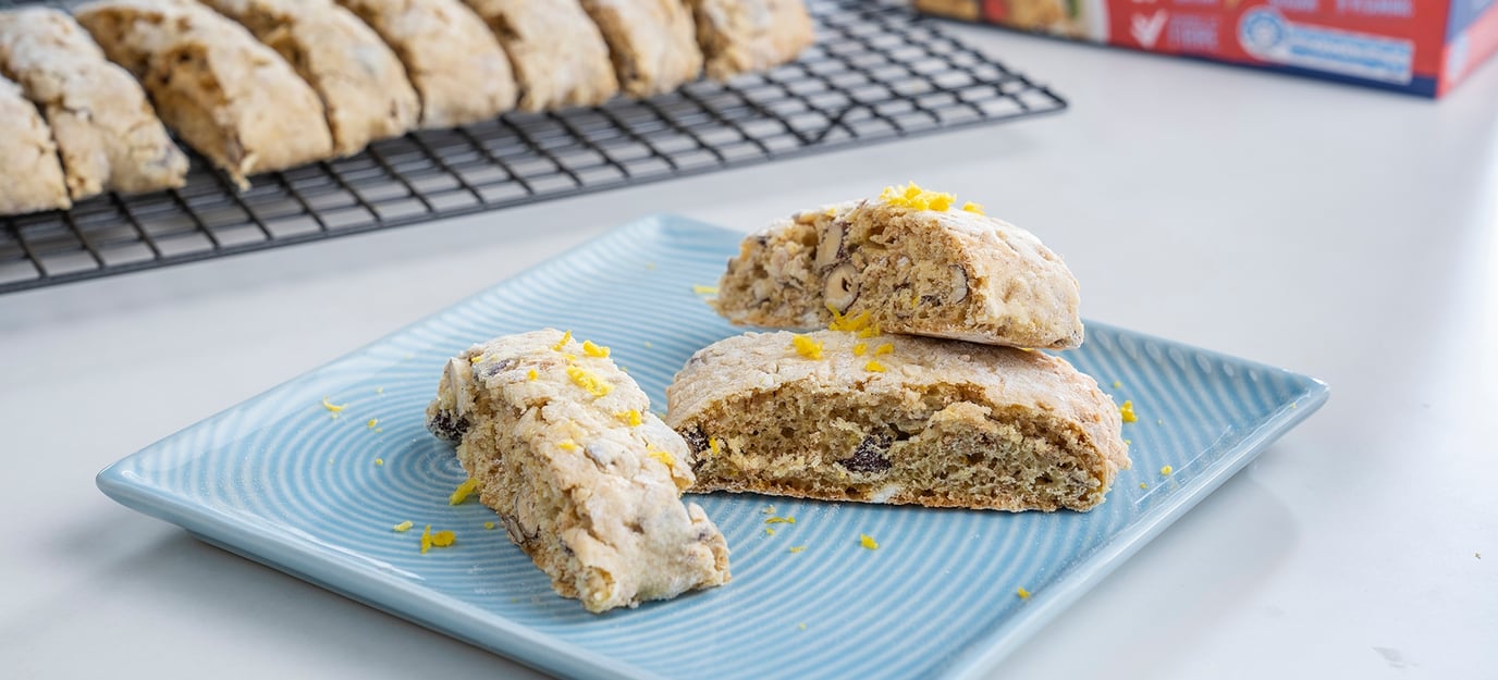 Orange nut biscotti
