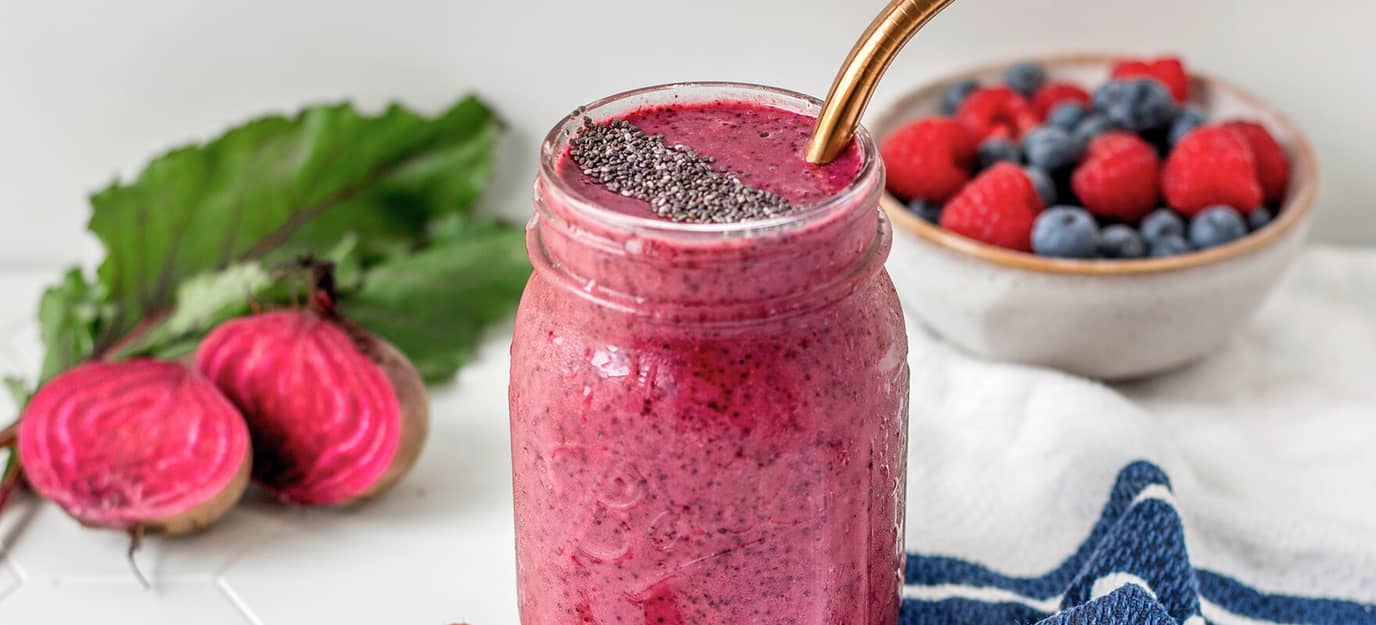 Purple reign - beetroot and berry smoothie