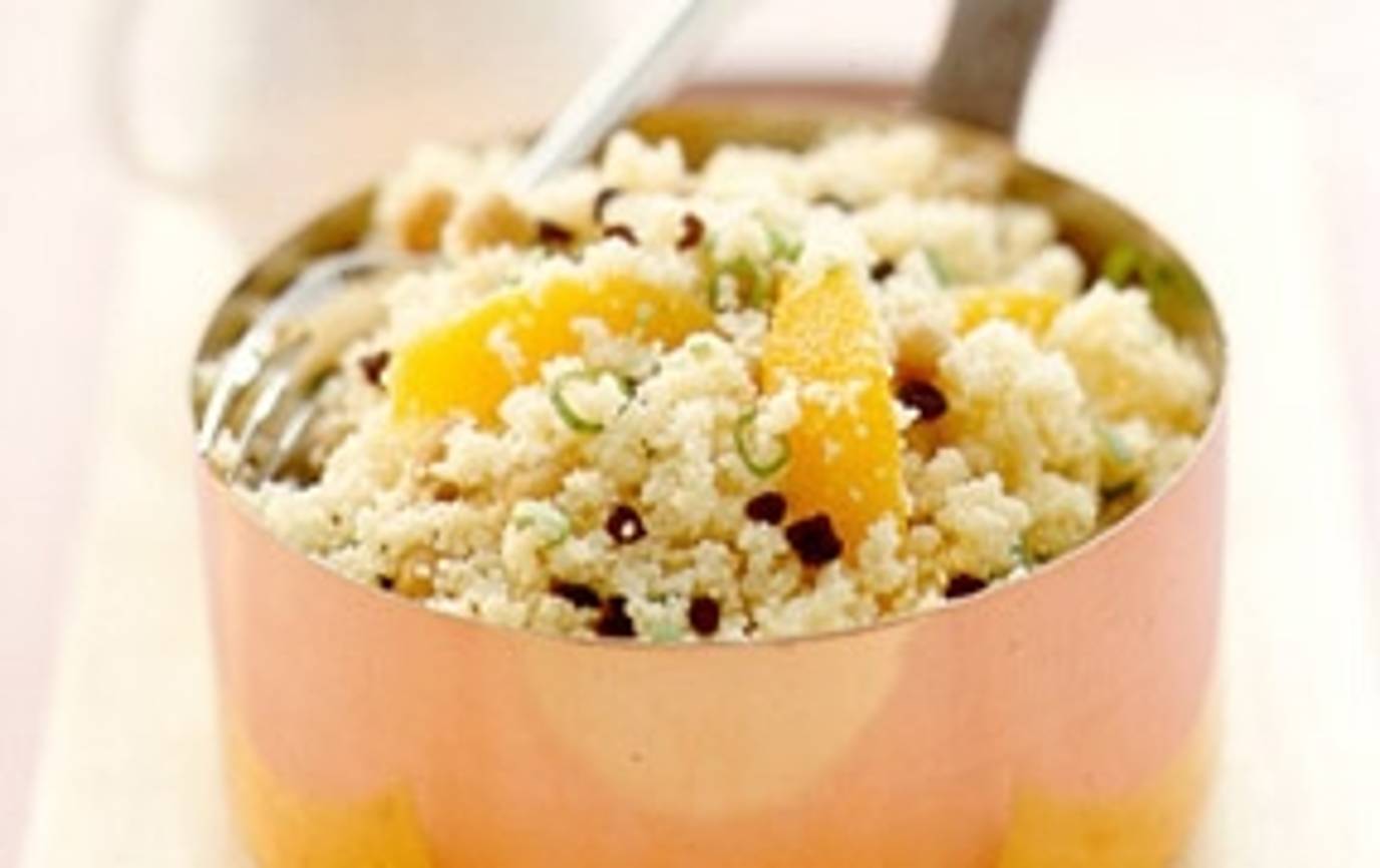 Orange and chickpea couscous salad
