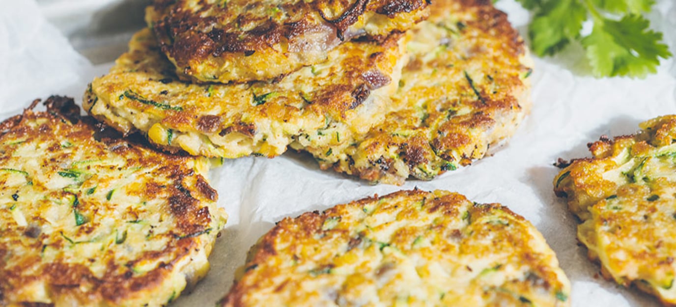 Lentil & courgette patties