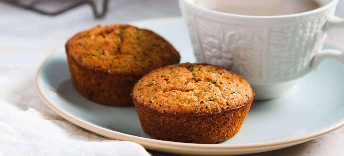 Orange & poppy seed muffins