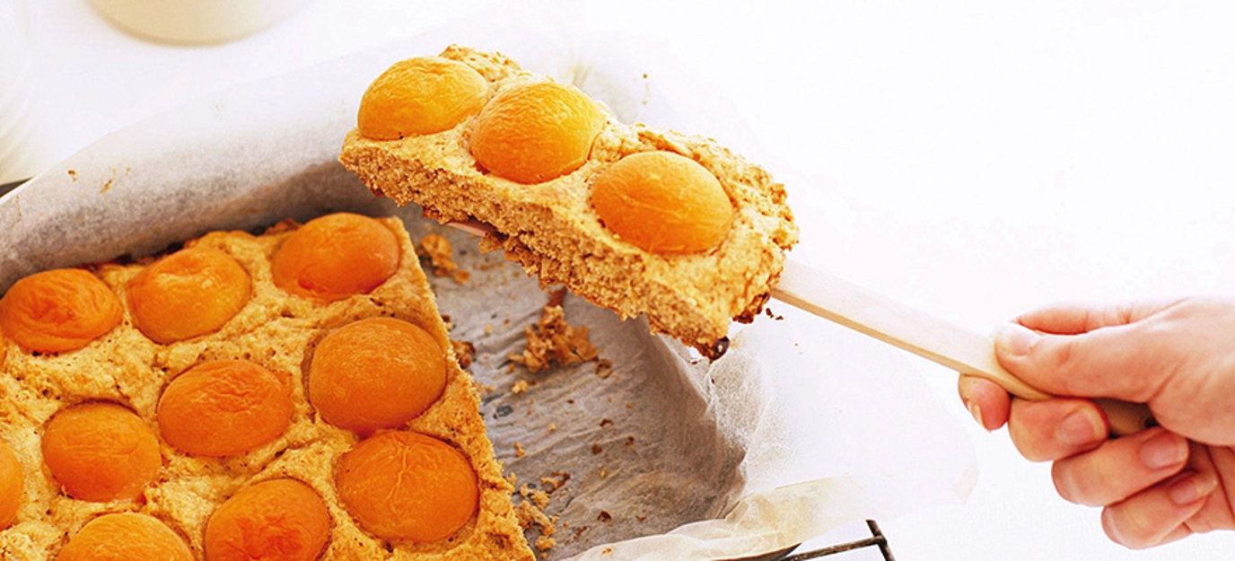 Apricot custard slice