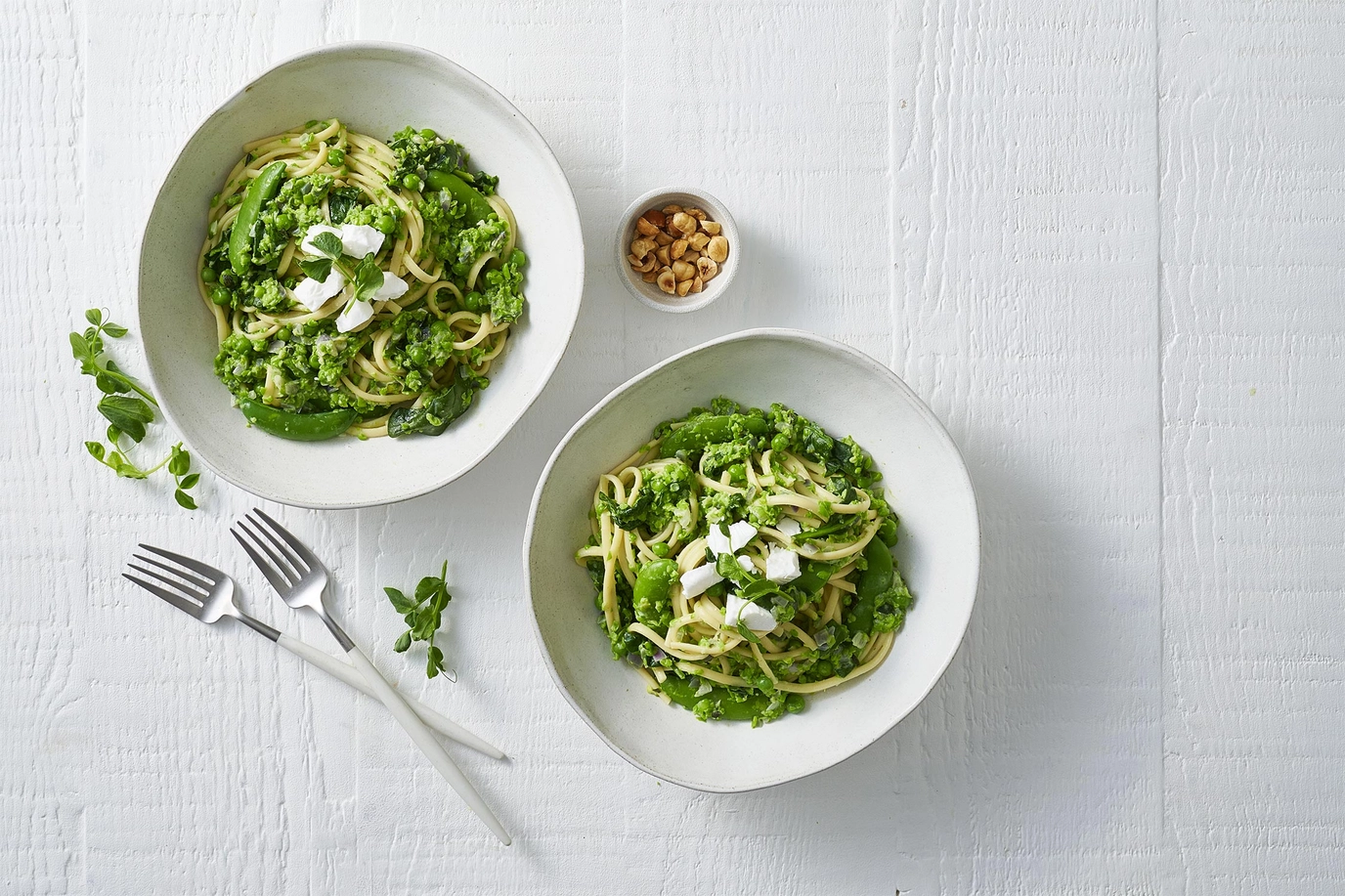 Spring pea linguine Spring pea linguine