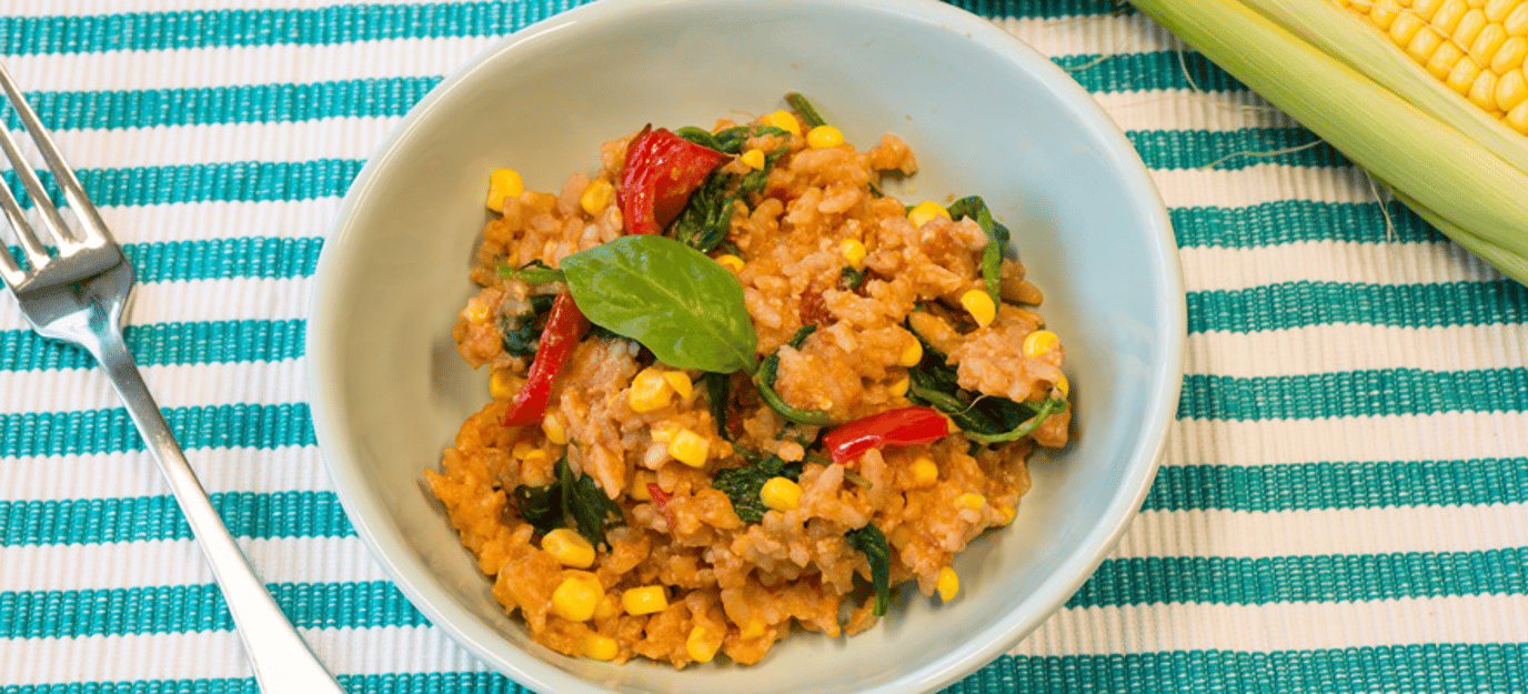 Oven baked vegan risotto