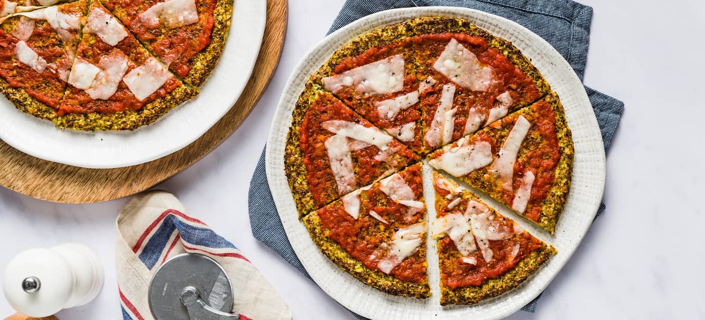 Broccoli & Parmesan pizza