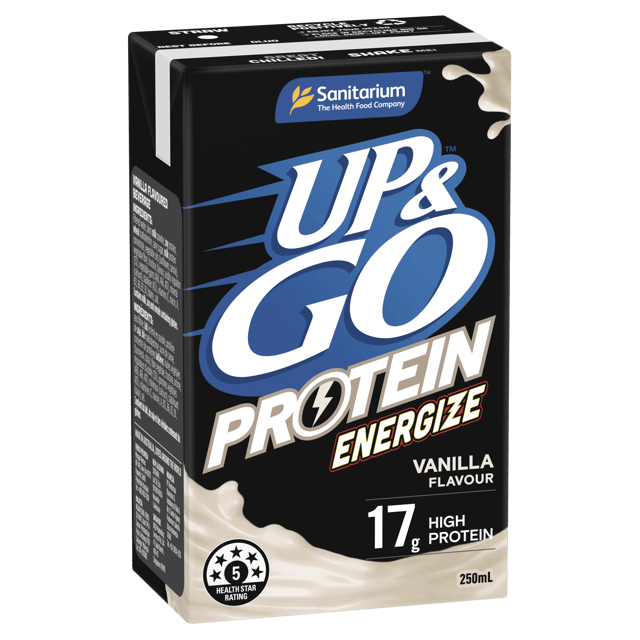 UP&GO Protein Energize Vanilla 3 x 250mL - UP&GO