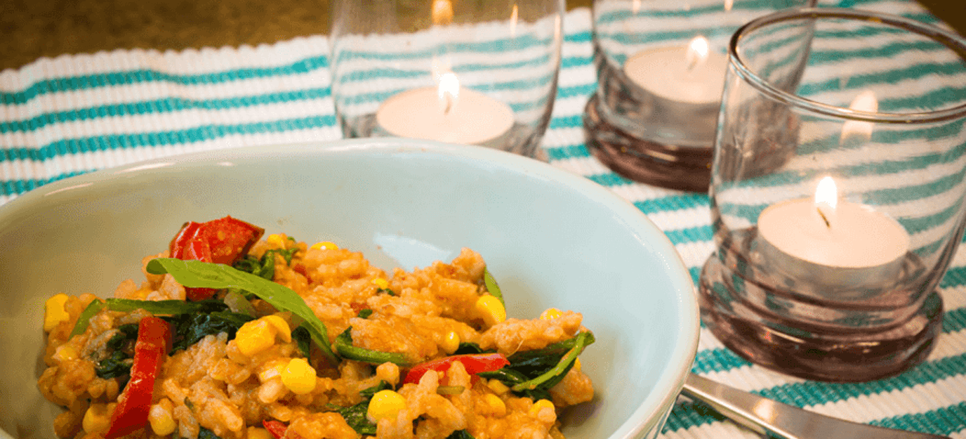 Oven baked vegan risotto