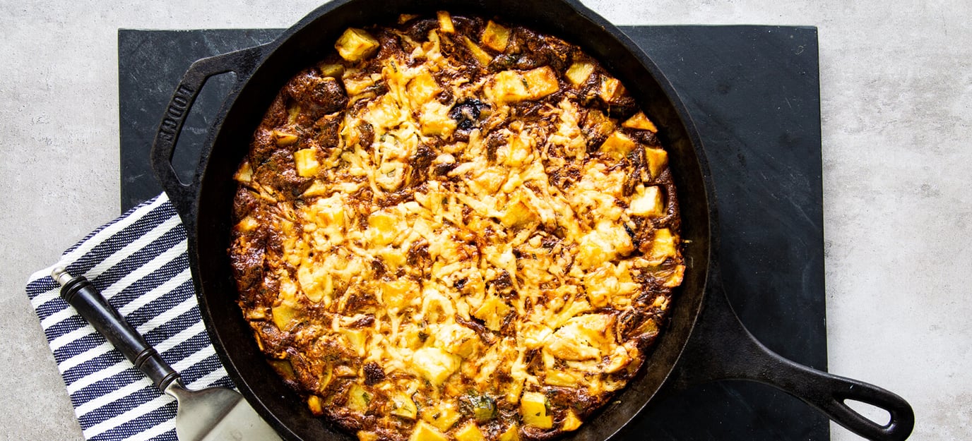 Marmite and potato frittata