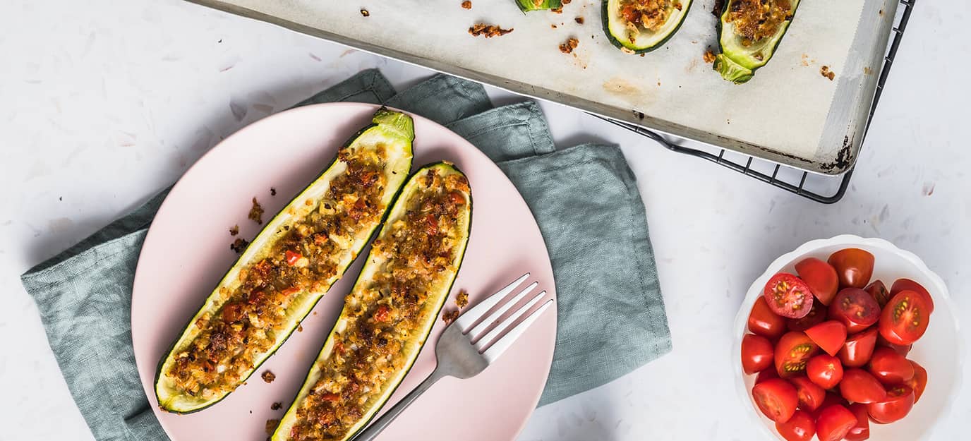 Stuffed zucchini boats