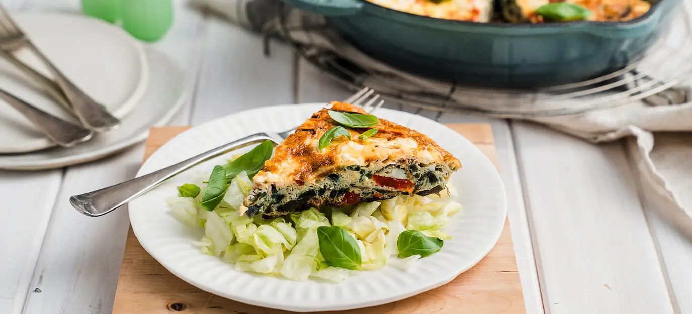 Red capsicum frittata