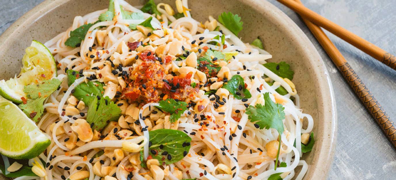 Coconut and herb noodle salad