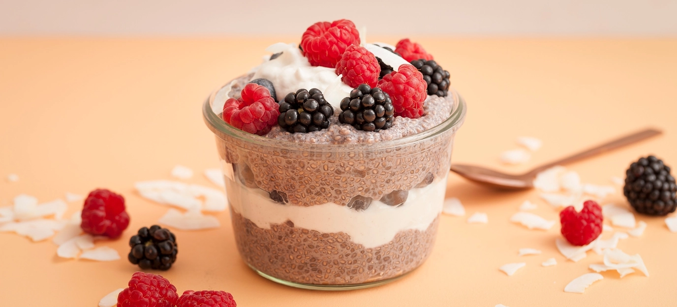 Acai chia puddings Acai chia puddings