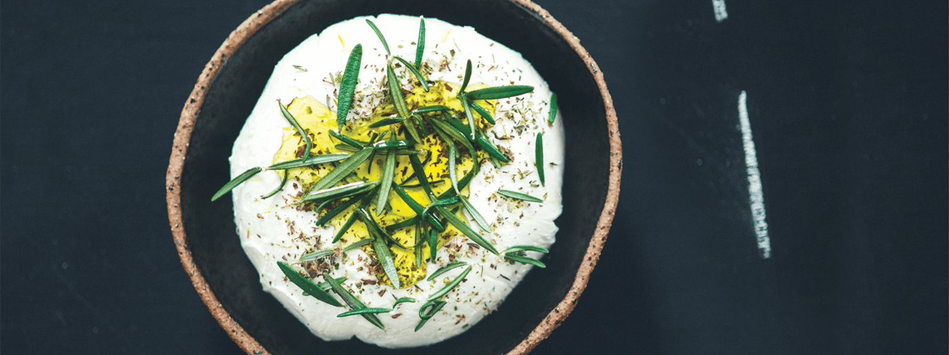 Almond Cream Cheese Topped With Herbs Almond Cream Cheese Topped With Herbs