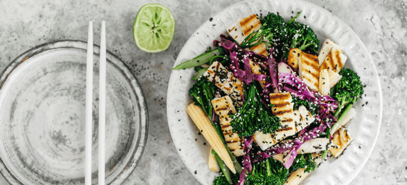 Red Cabbage and Halloumi Stir-fry
