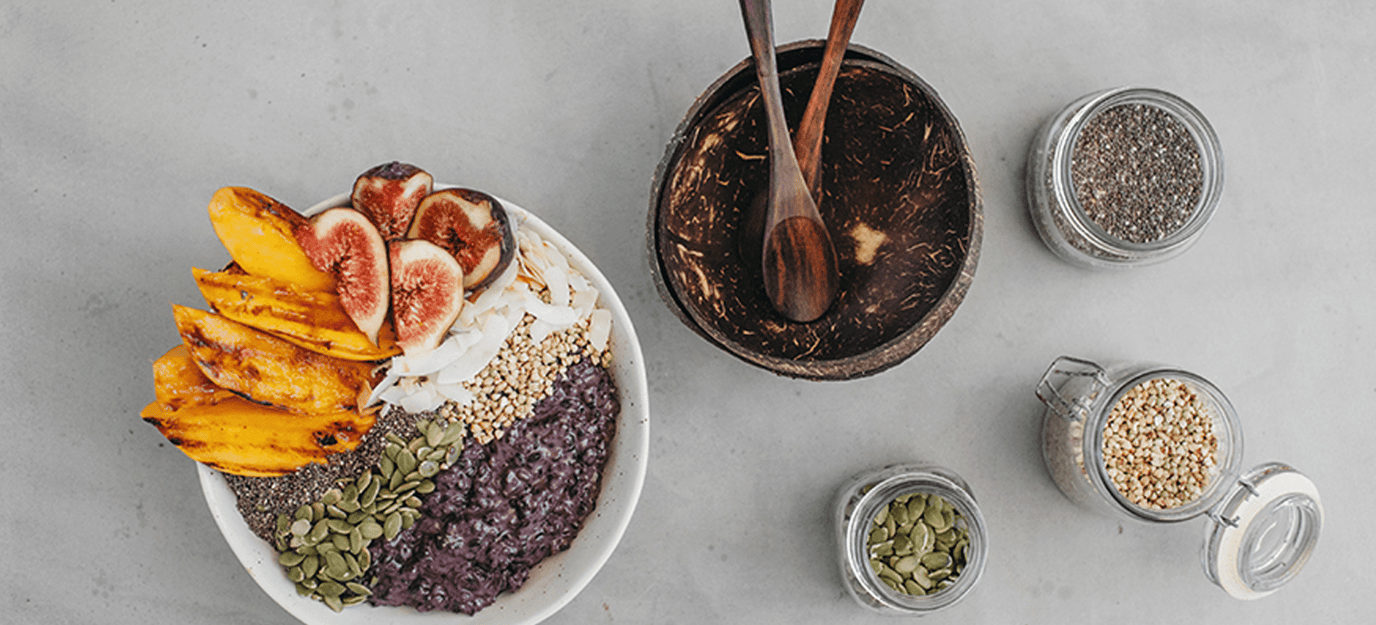 Coconut black rice summer porridge