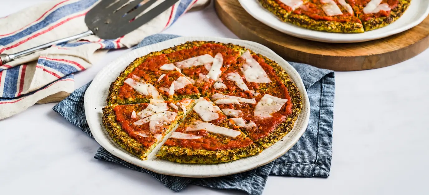 Broccoli & Parmesan pizza
