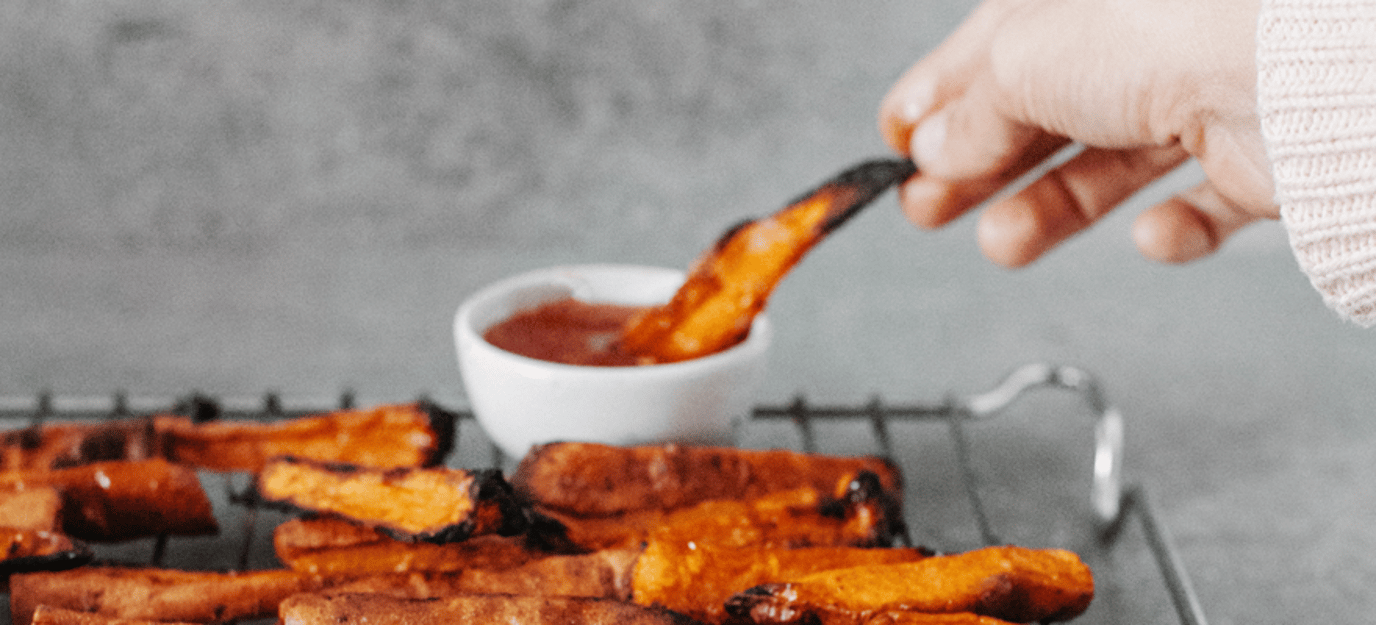 Sweet potato fries with Moroccan spice