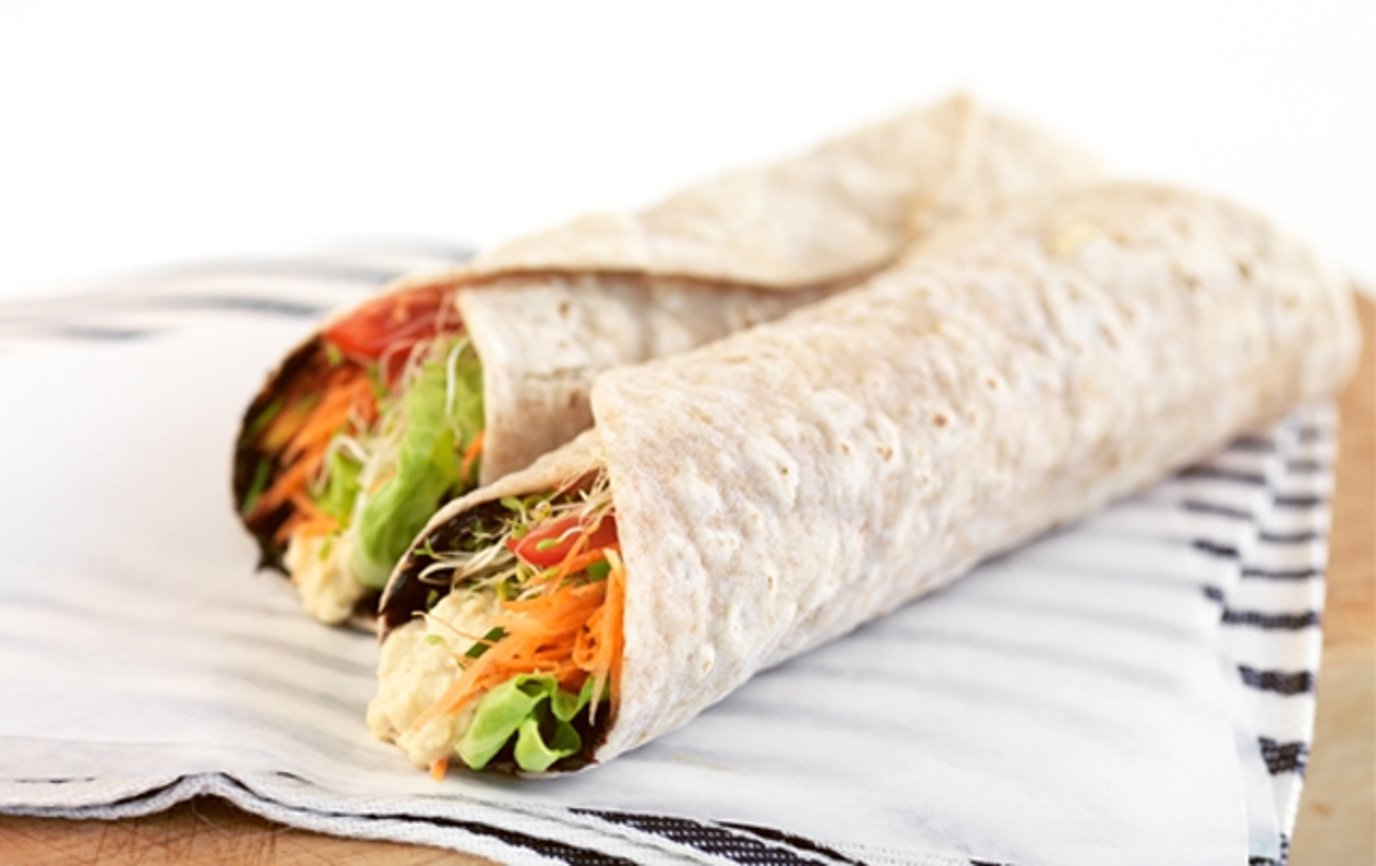 Marmite™ and hummus wraps