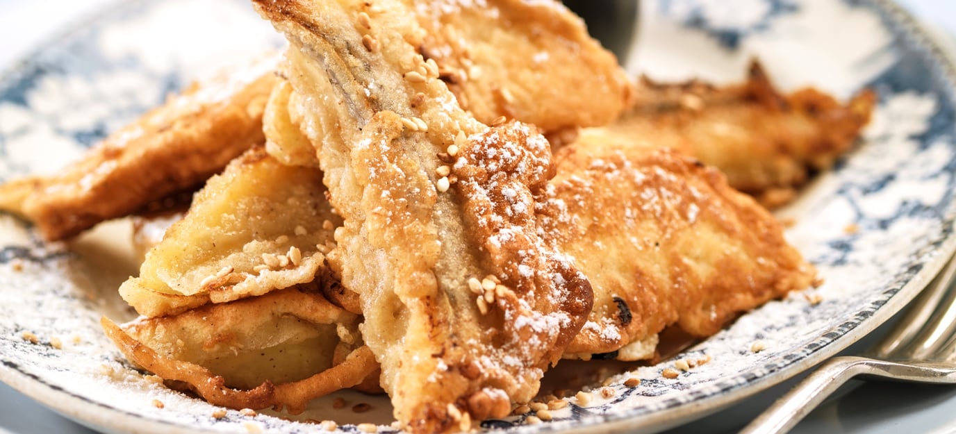 Apple banana fritters
