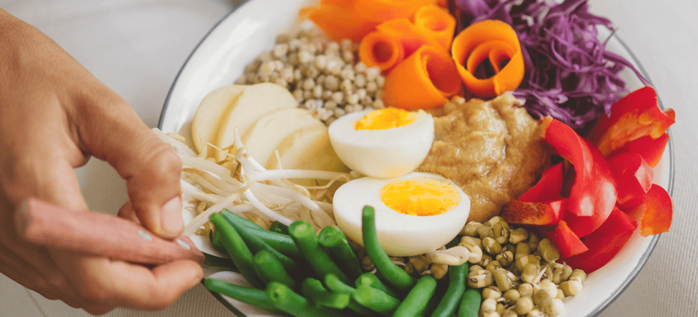 Buckwheat gado-gado bowl