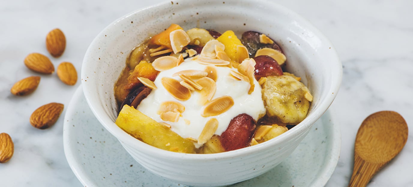 Caramelised fruit salad