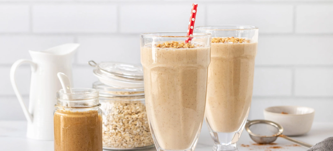 Peanut butter banana protein milkshake Peanut butter banana protein milkshake