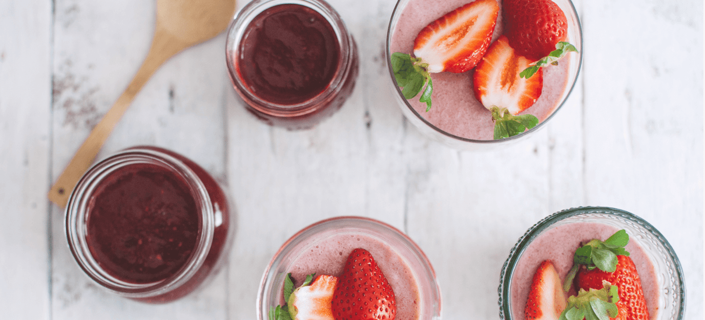 Strawberry and banana mousse