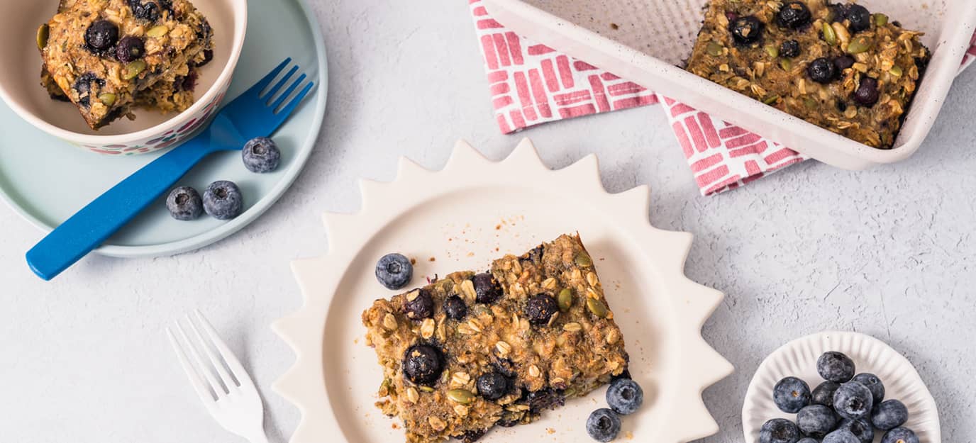 Banana blueberry breakfast slice
