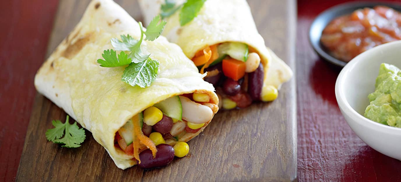 Mexican bean burritos