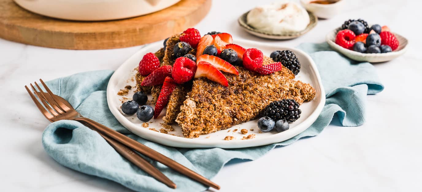 Crunchy french oat toast