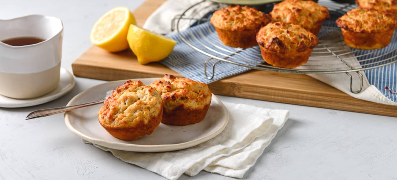 Lemon bix & yoghurt muffins