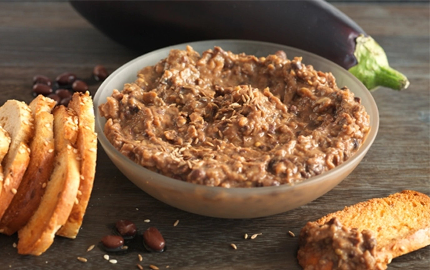 Black bean, eggplant and Marmite™ dip