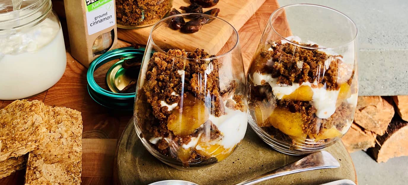 Spiced apple with yoghurt and Weet-Bix™ crunch