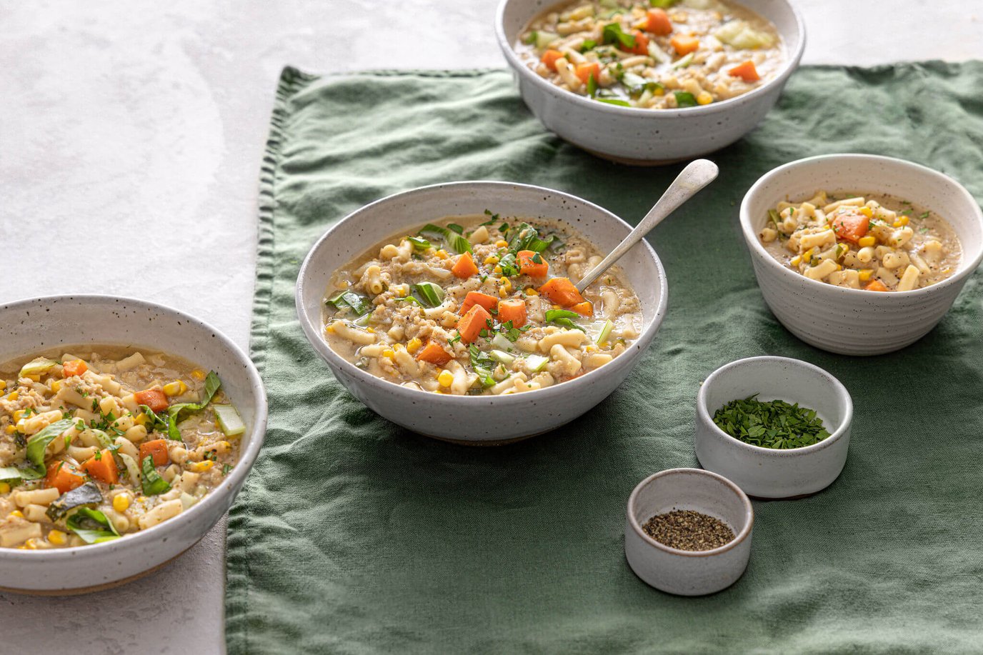 Shredded Vegie Roast and Vegetable Soup