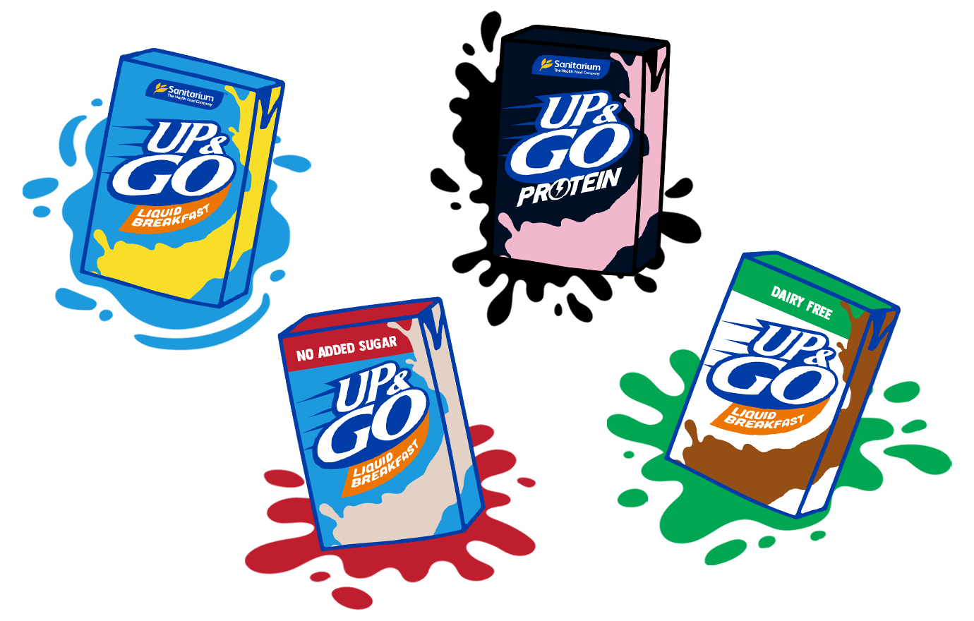 UP&GO Liquid Breakfast product range