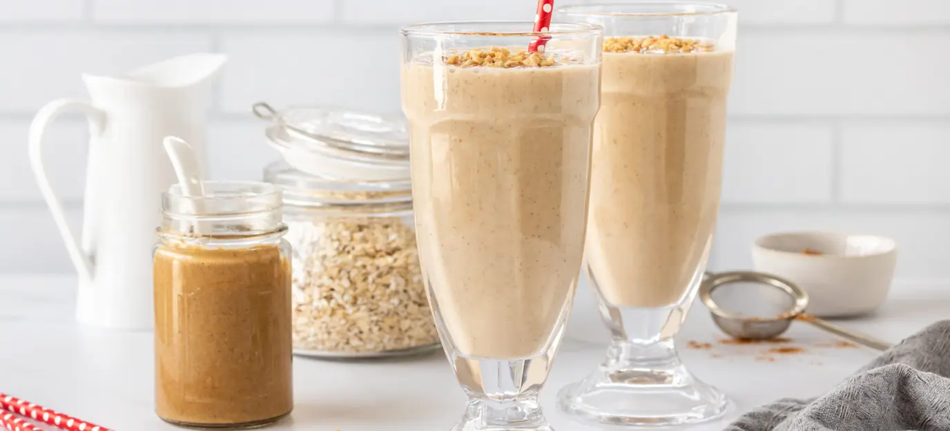 Peanut butter banana milkshake