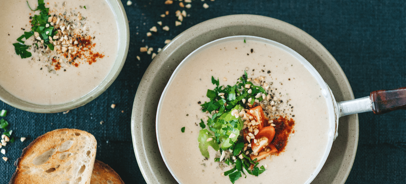Quick Italian style chickpea peanut soup