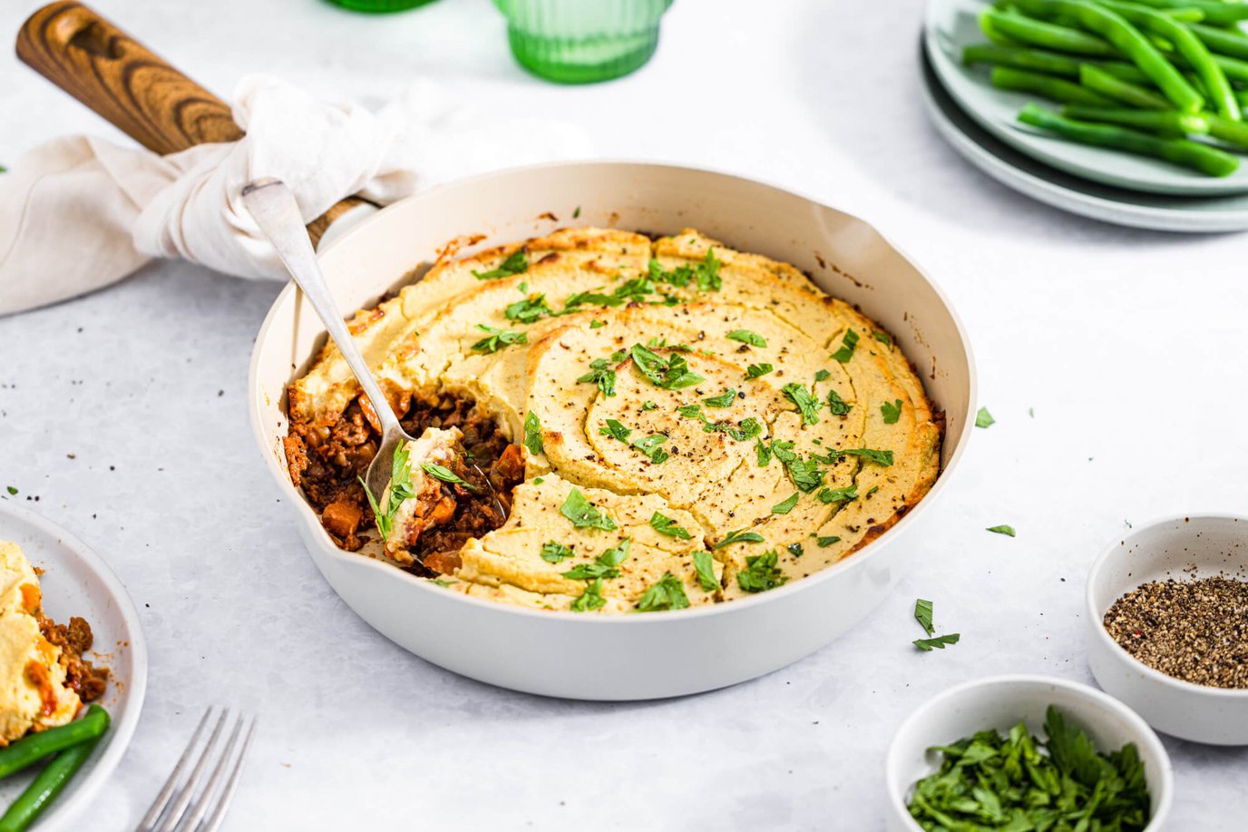 Creamy cauliflower shepherd’s pie