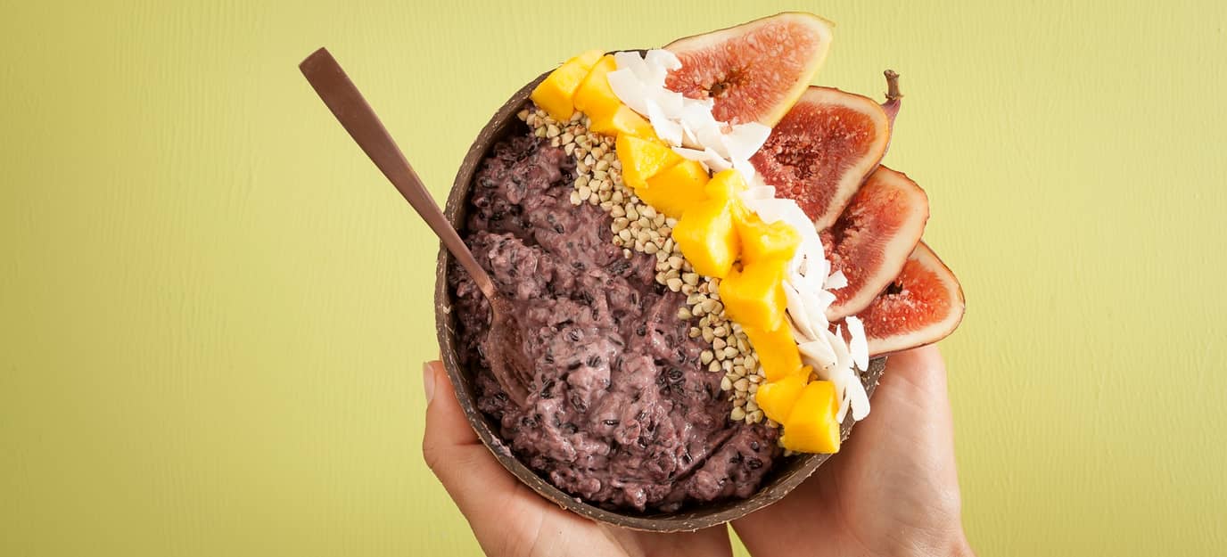 Coconut black rice bowls