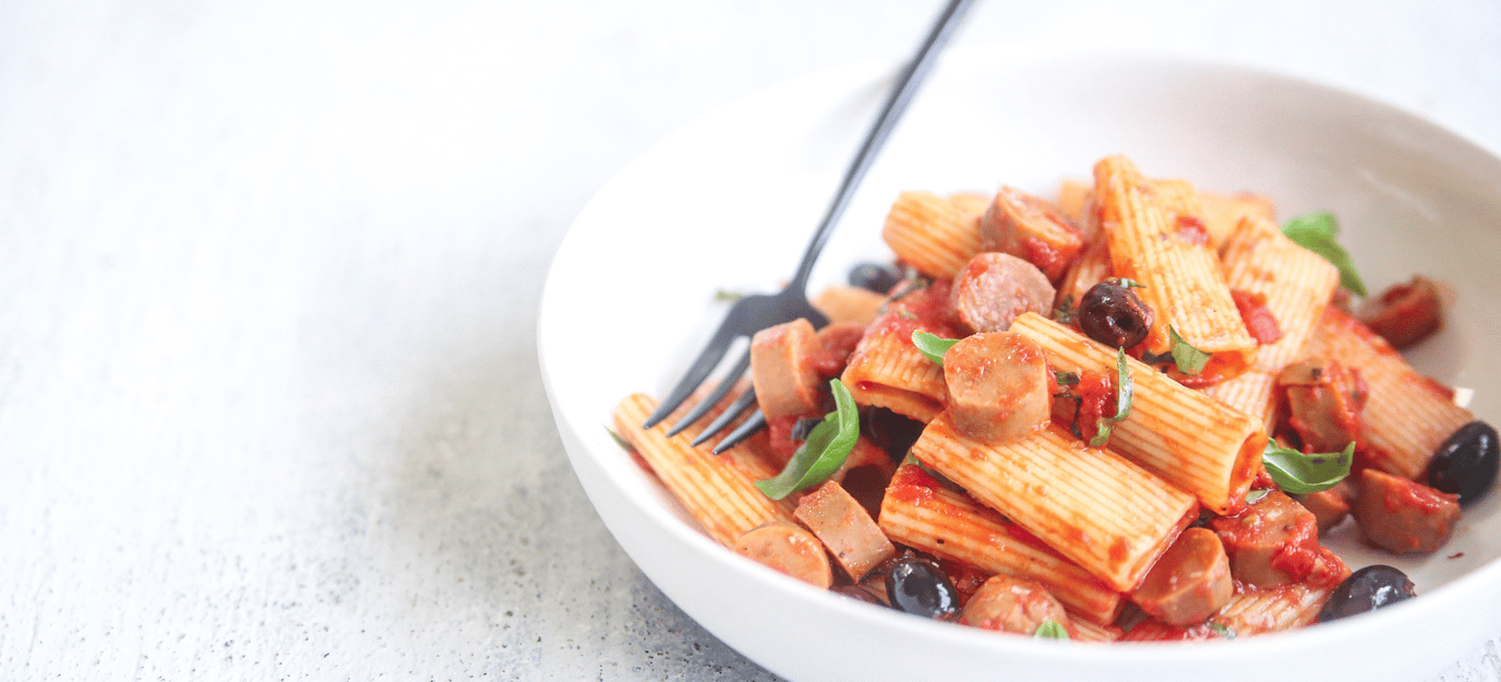Super Vegie Sausage Pasta