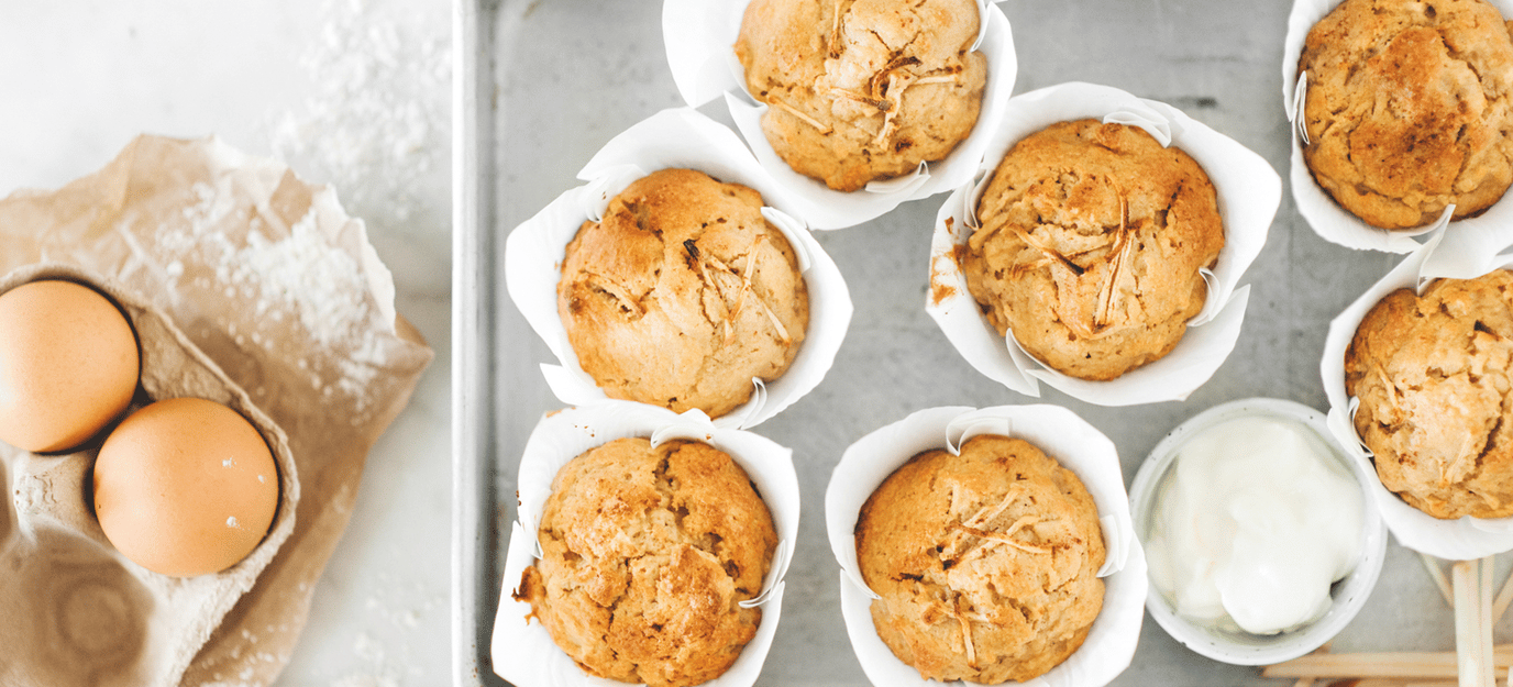 Tasty apple peanut muffins
