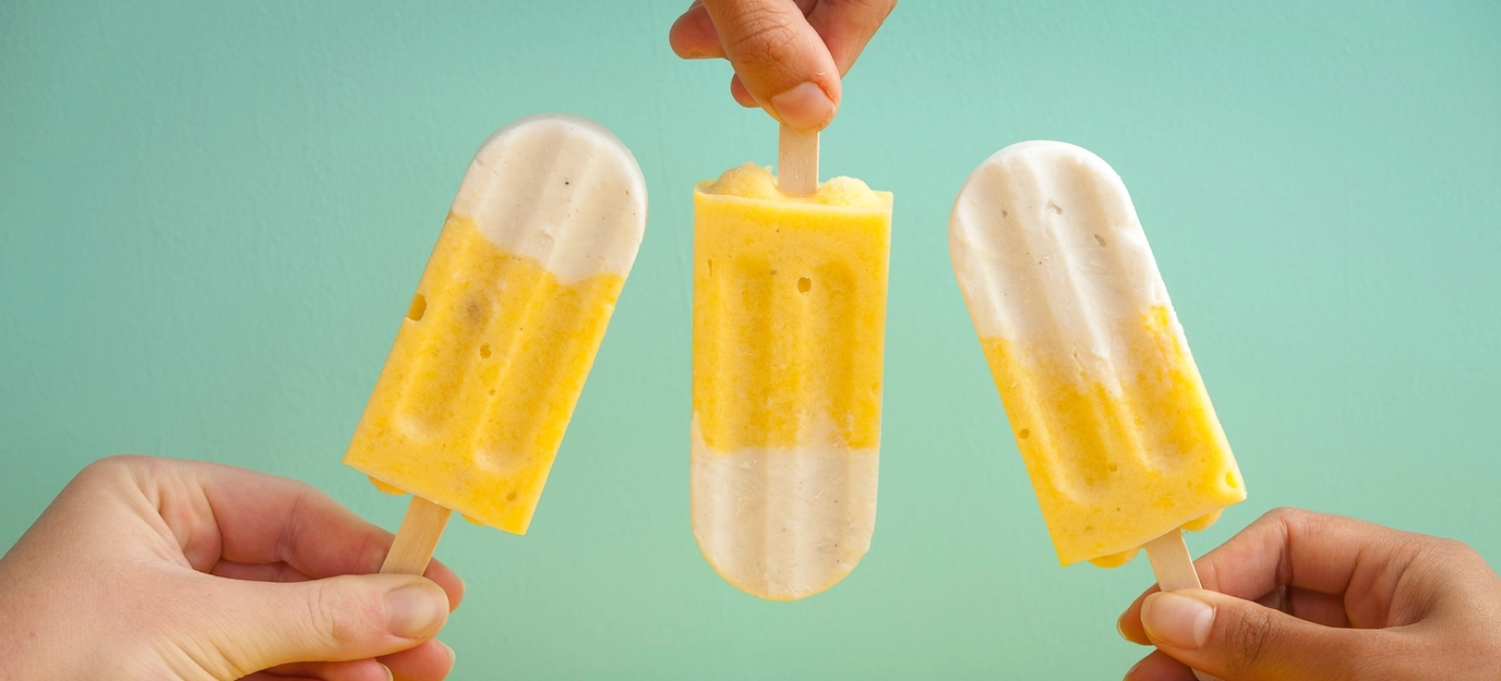 Mango coconut popsicles