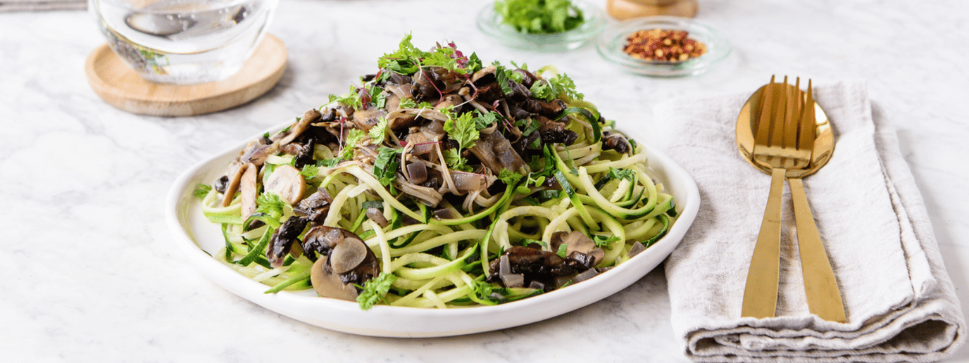 Creamy mushroom zucchetti