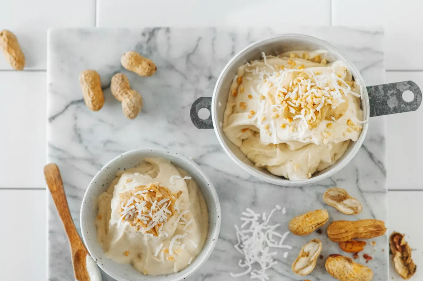 Banana Peanut Ice Cream Pots
