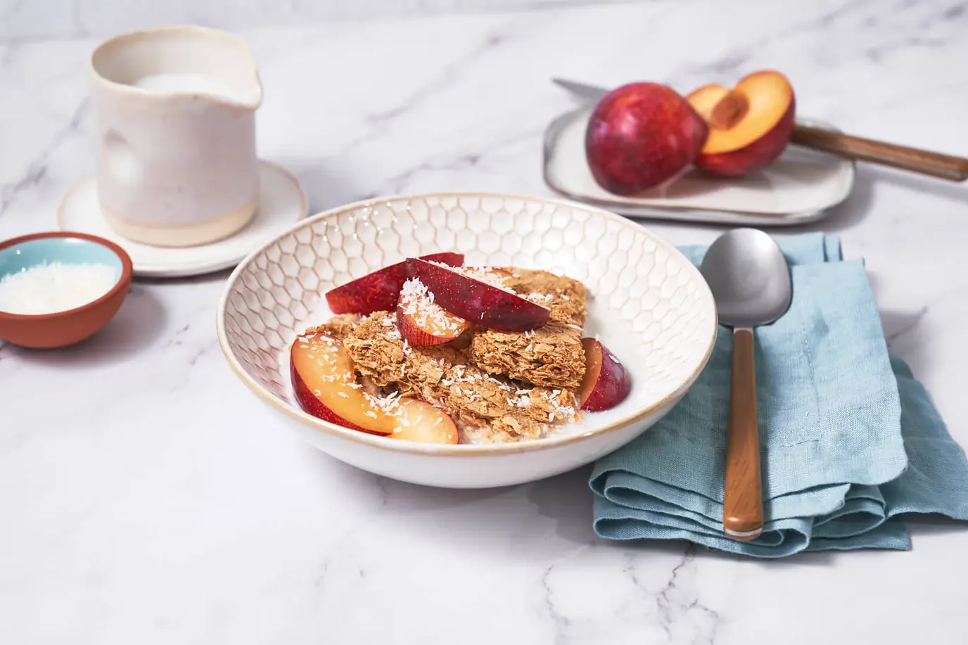 Weet-Bix™ with plum and coconut