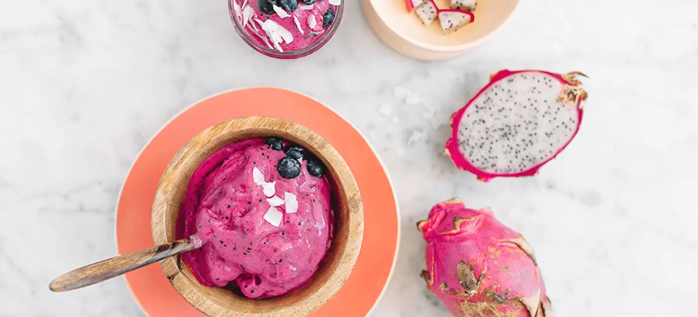 Dragon fruit (pitaya) nicecream Dragon fruit (pitaya) nicecream