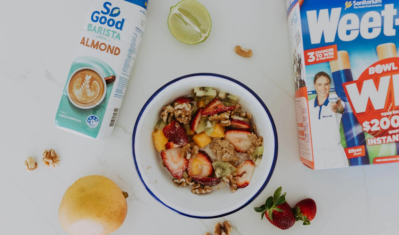 Weet-Bix with Jamaican Fruit Salad
