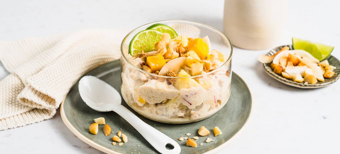Tropical bircher muesli
