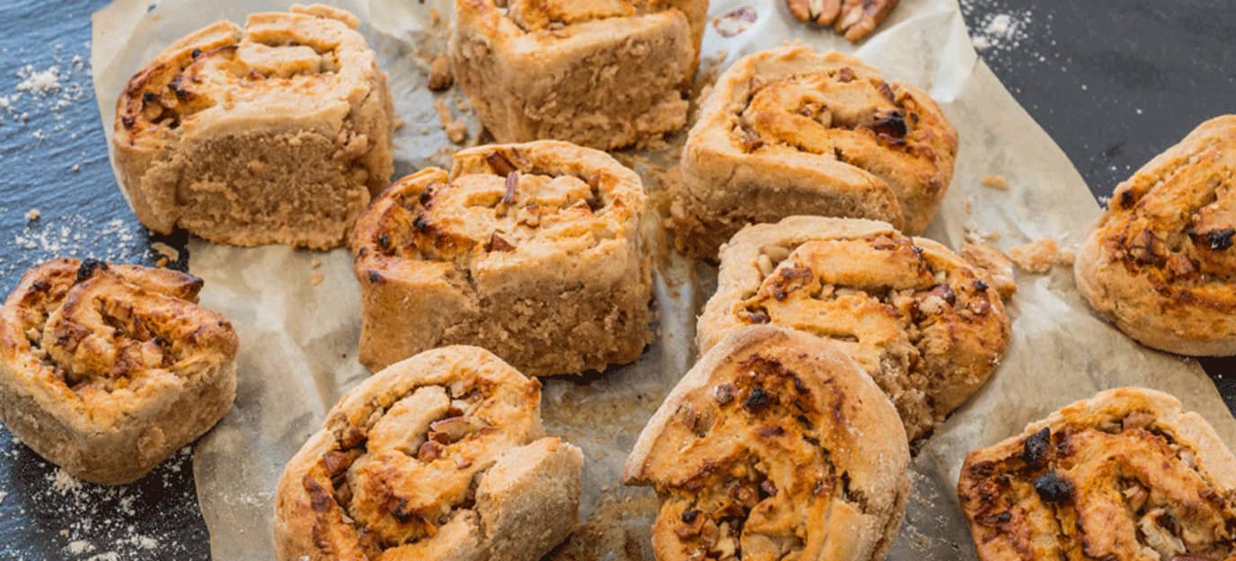 Cinnamon pecan scrolls