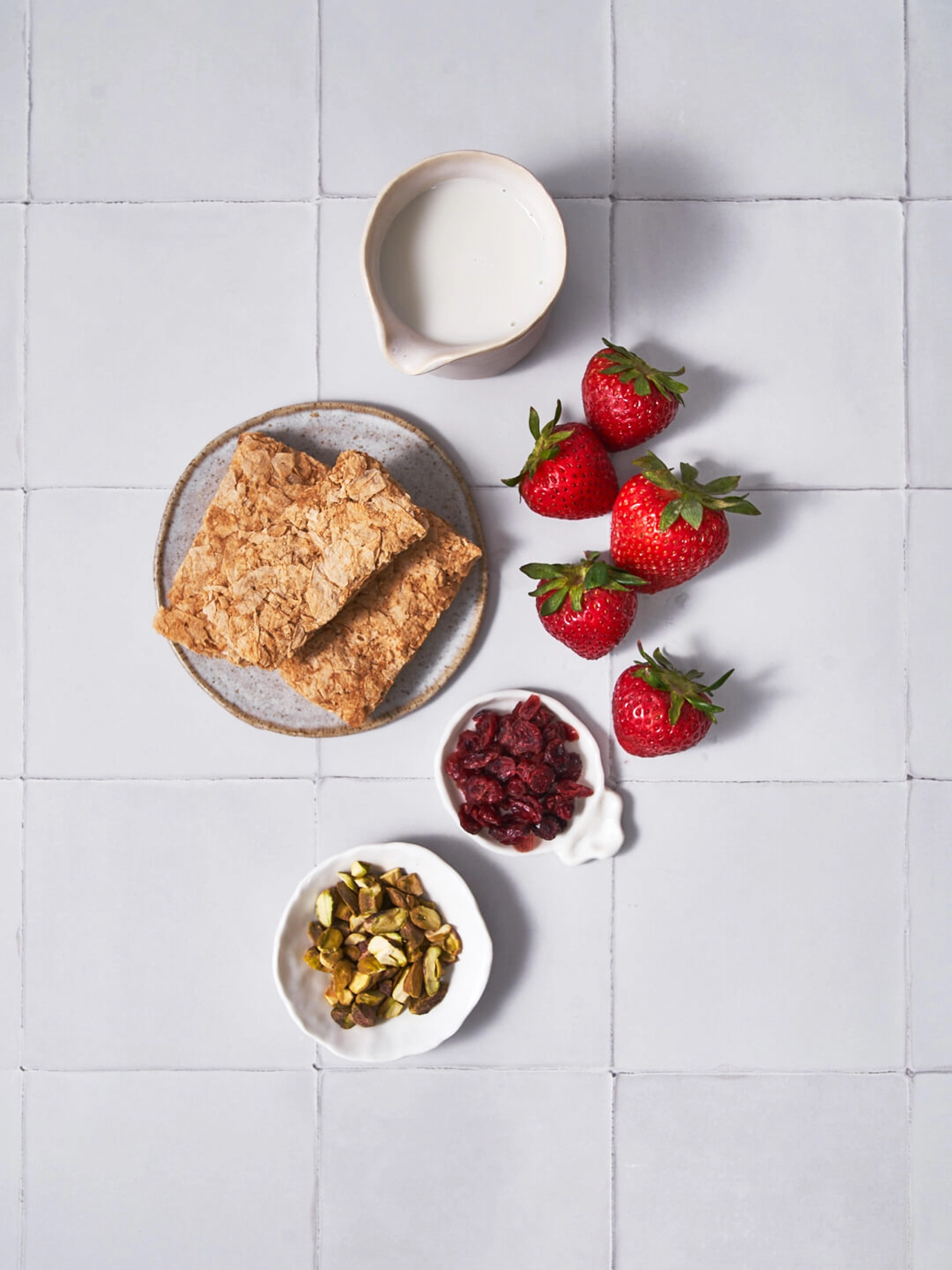 Weet-Bix™ with strawberries, cranberries and pistachios